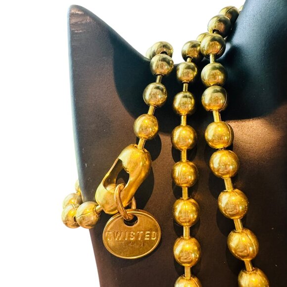 Twisted Gold Beaded Necklace Set by Twisted-silver - Picture 4 of 7